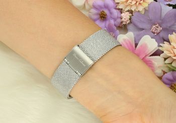 Zegarek damski na bransolecie mesh z cyframi Bruno Calvani BC90550 SILVER zapięcie.jpg